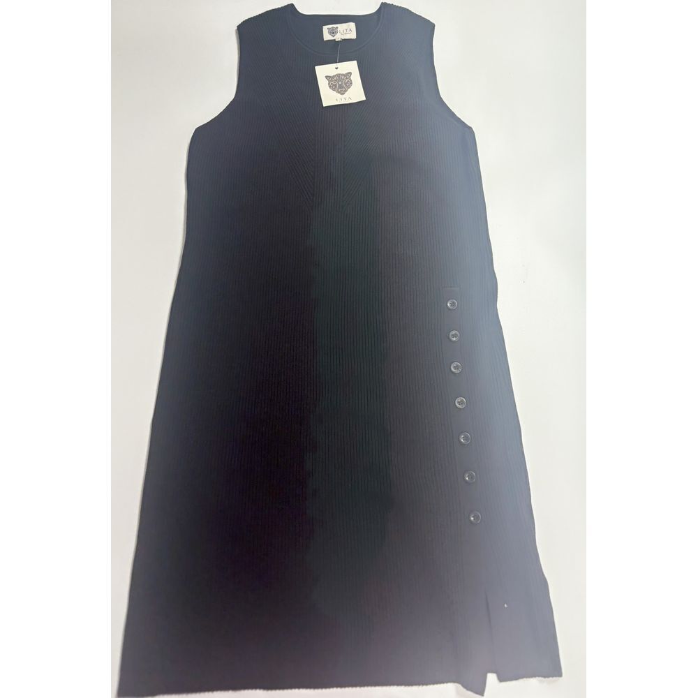 Lita By Ciara NWT Cable Knit Dress in Black Size Medium MSRP‎ $268